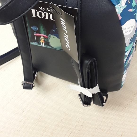 Totoro Blue Floral Ghibli Backpack Purse New Tags
